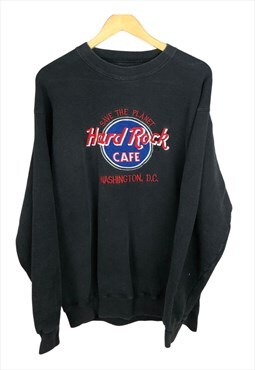 Vintage 90s Hard Rock Cafe Embroidered Sweatshirt