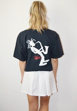 Vintage 90s STUSSY  T-shirt Tee Made in USA