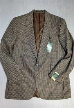 90's Blazer Suit Jacket Brown Tweed Wool