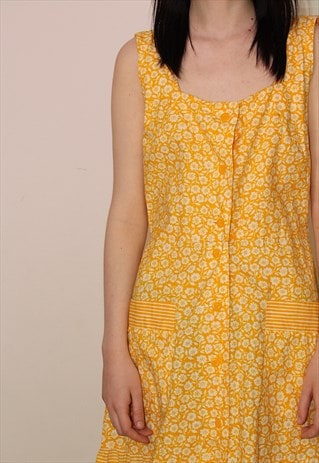 FLORAL YELLOW SUMMER DRESS