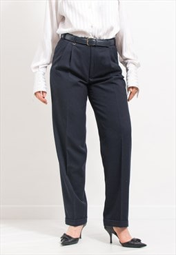 Vintage tailored pants wool pleated formal trousers