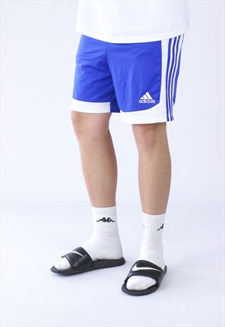 VINTAGE MENS ADIDAS PERFOMANCE FOOTBALL TRACK LOGO SHORTS
