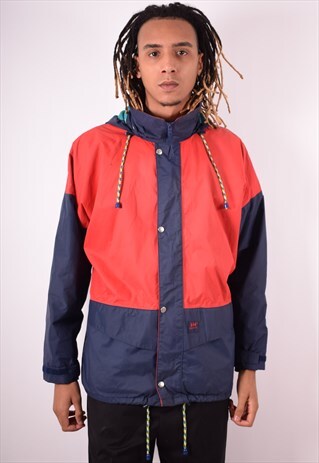 HELLY HANSEN MENS VINTAGE JACKET MEDIUM BLUE 90S