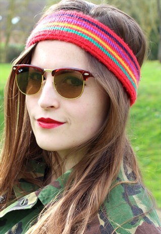 VINTAGE 90S SKI HEADBAND - FESTIVAL - ONE SIZE FITS ALL