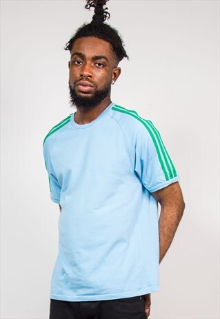 90'S VINTAGE ADIDAS BLUE T-SHIRT