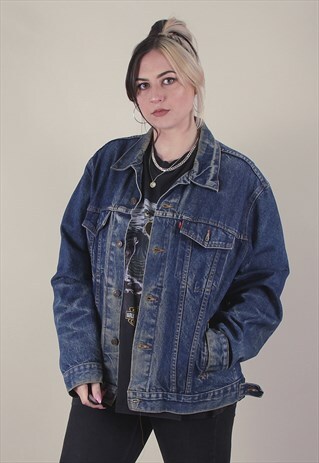 VINTAGE LEVI'S BLUE DENIM JACKET OVERSIZED /A6039