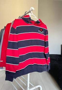 Vintage England Rugby stripped hoodie rose
