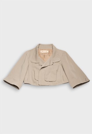 MARNI CROPPED BEIGE JACKET