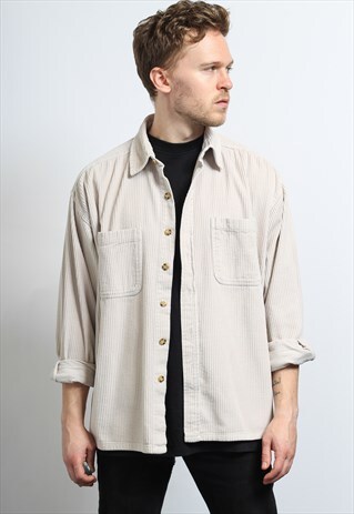 VINTAGE CORDUROY SHIRT CREAM