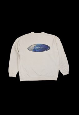 Vintage 90s Quiksilver Graphic Print Sweatshirt in Cream