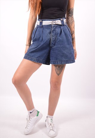 VINTAGE ARMANI DENIM SHORTS BLUE