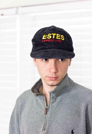 VINTAGE ESTES EXPRESS LINES CORDUROY CAP LOGO 90S 3