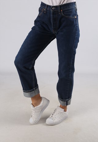 VINTAGE 501'S LEVIS DENIM JEANS HIGH WAISTED UK 10 (V2K)