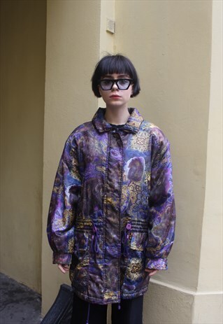 VINTAGE 90' OLDSCHOOL AMAZING MULTI WARM COAT