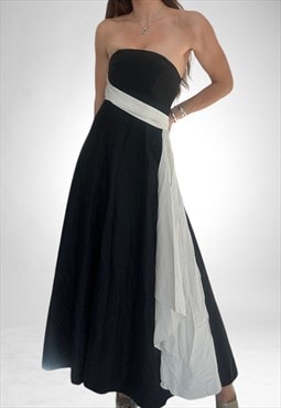 Vintage Black & White Prom Ball Dress