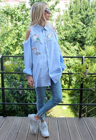 VINTAGE SHIRT RHINESTONE MOUSE ON FRONT