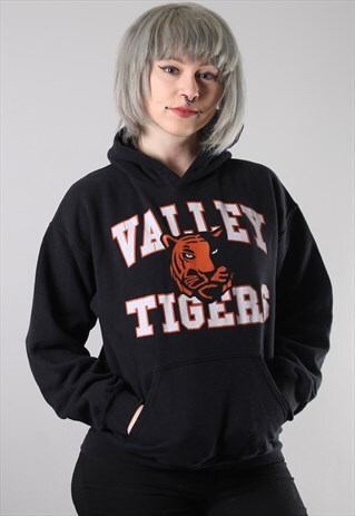 VINTAGE VALLEY TIGERS USA SWEATSHIRT HOODIE MEDIUM