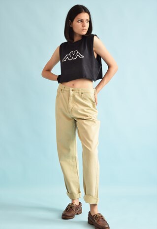 90'S RETRO LEE HIGH WAIST NEUTRAL DENIM JEANS
