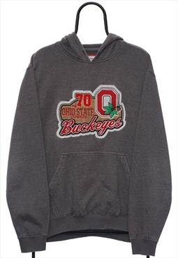 Vintage Ohio State Buckeyes NCAA Grey Hoodie Mens