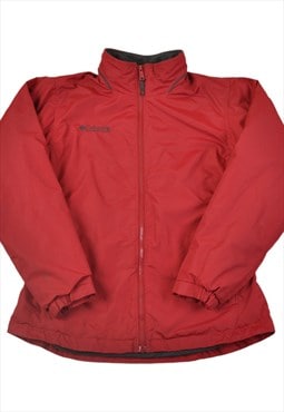 Vintage Jacket Waterproof Fleece Lined Red Ladies Medium