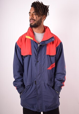 HELLY HANSEN MENS VINTAGE JACKET LARGE BLUE 90S