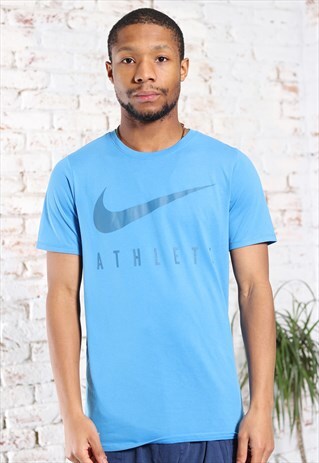 Vintage Nike Print Logo T-Shirt Blue