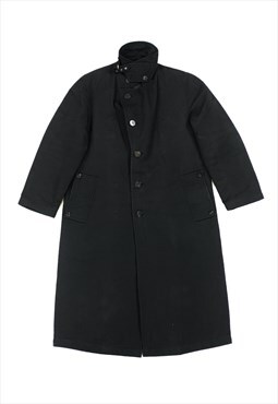 Fendi black cotton canvas coat