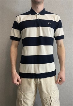 Fred Perry Vintage striped polo T-shirt size XL