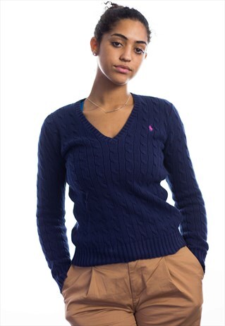 VINTAGE POLO RALPH LAUREN SWEATER JUMPER 90S L 16