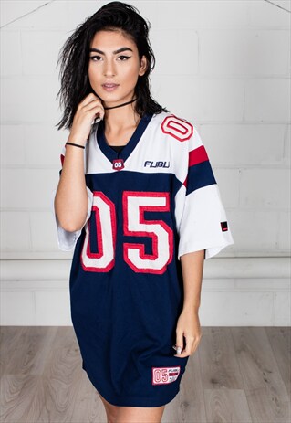 VINTAGE FUBU 05 RETRO UNISEX JERSEY DRESS