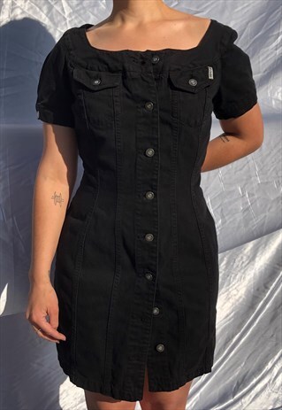 GUESS SZ L DENIM DRESS BUTTON DOWN