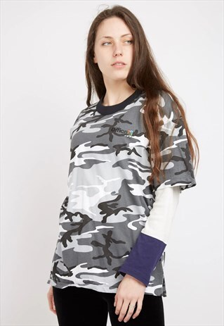 VINTAGE GREY CAMO TEE SWING T-SHIRT