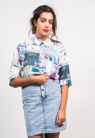 VINTAGE 90'S CRAZY FRESH PRINCE SHORT SLEEVE SHIRT