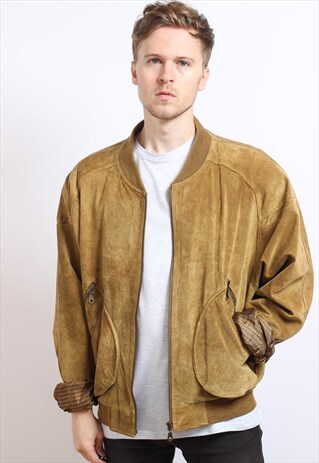 VINTAGE SUEDE BOMBER JACKET