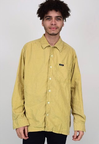 VINTAGE 90'S TOMMY HILFIGER YELLOW CHECKERED SHIRT
