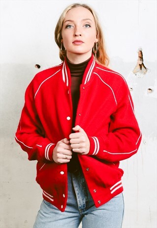 VINTAGE 80S FLEECE VARSITY JACKET