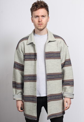 VINTAGE AZTEC PATTERNED SHIRT
