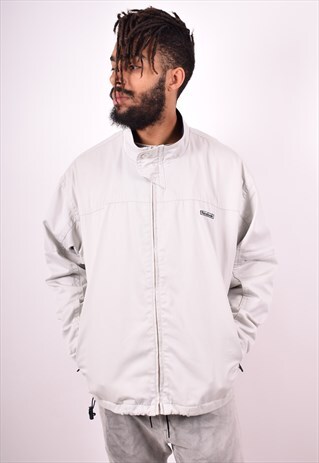 REEBOK MENS VINTAGE JACKET LARGE WHITE 90S