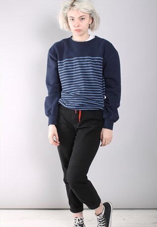 VINTAGE BLUE STRIPED SWEATSHIRT