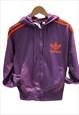 Purple with orange zip hoodie retro 