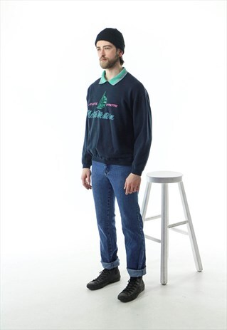 LONG SLEEVE NAVY POLO / COMFY NAUTICAL SWEATSHIRT