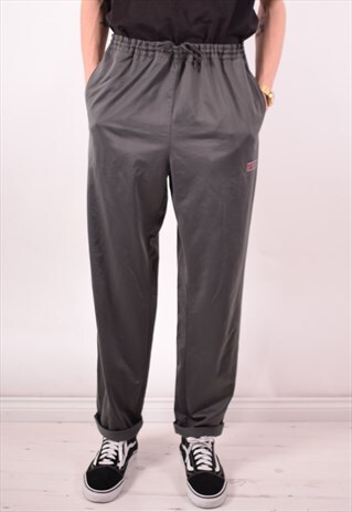 LOTTO MENS VINTAGE TRACKSUIT TROUSERS XXL GREY 90S