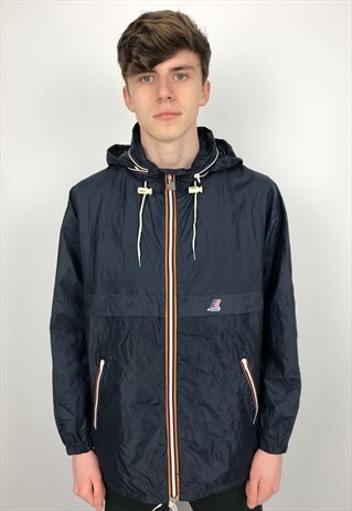 90S VINTAGE K-WAY PACKABLE FESTIVAL RAIN JACKET MAC