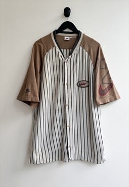 Vintage Nike 90s Button Up Jersey Tee Shirt