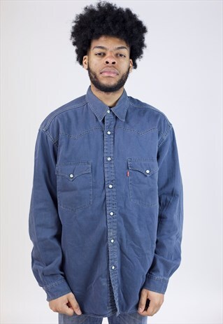 VINTAGE LEVI'S 90'S DARK WASH DENIM SHIRT