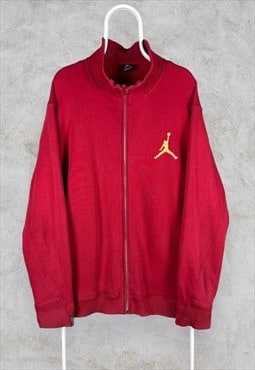 Vintage Jordan Nike Air Sweatshirt Red Full Zip Men's XL
