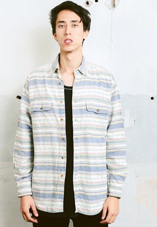VINTAGE AZTEC STRIPED SHIRT
