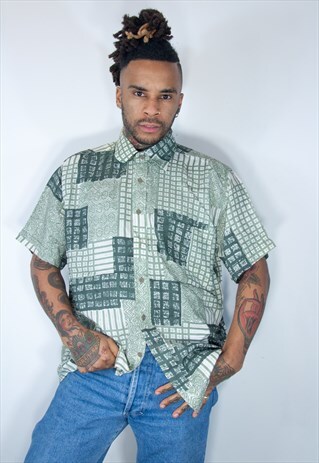 VINTAGE HAWAIIAN CRAZY PATTERNED SHIRT