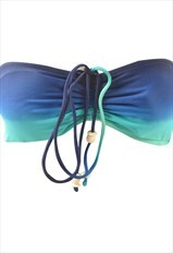 Vintage Turquoise & Navy Ralph Lauren Ombre Bikini Top - S