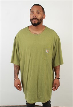 "Men's Vintage Carhartt green pocket t shirt